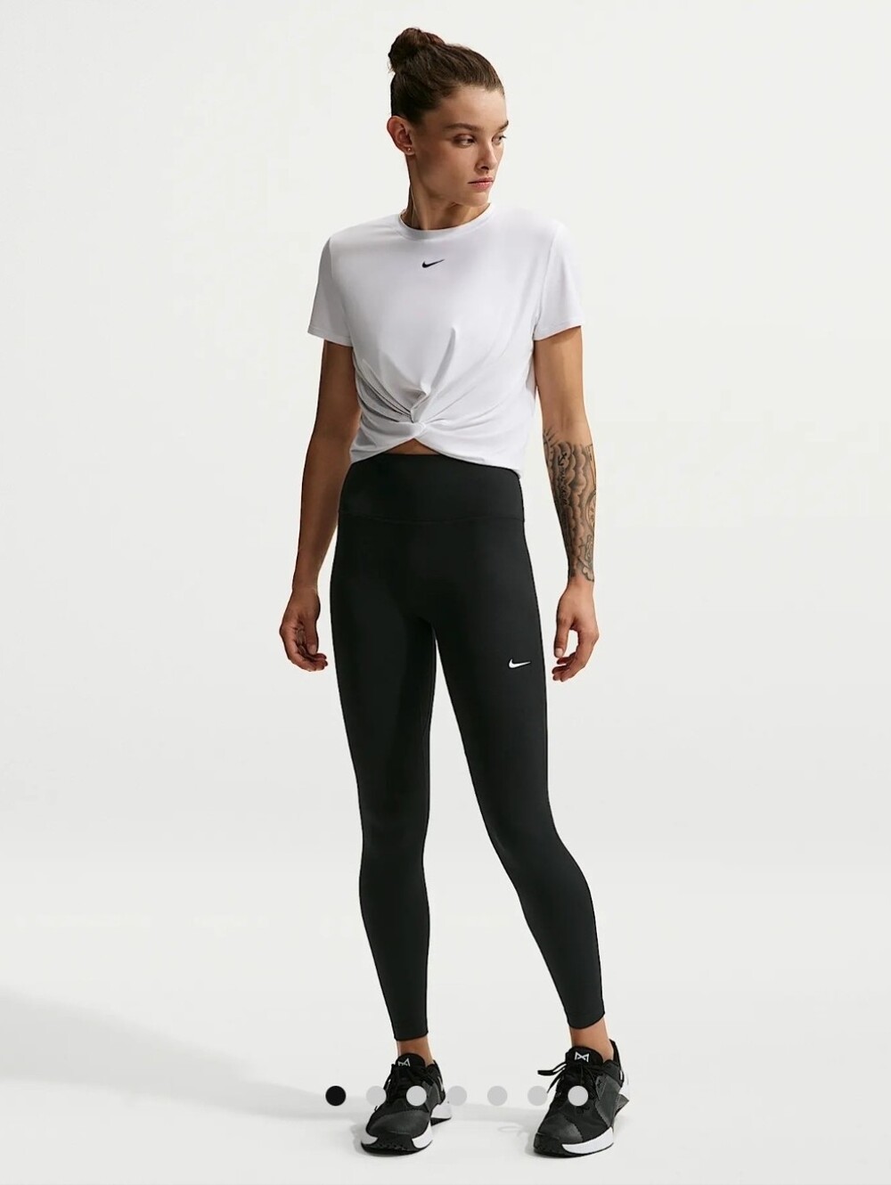 Nike One DRI-FIT Black Seamless Front Highwaisted Performance Leggings XS NWOT